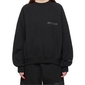 ESSENTIALS Black Crewneck Sweatshirt